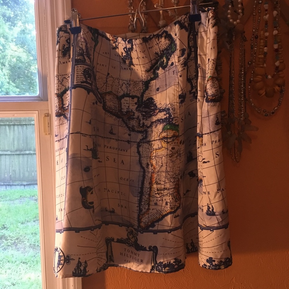 Silk World Map Skirt